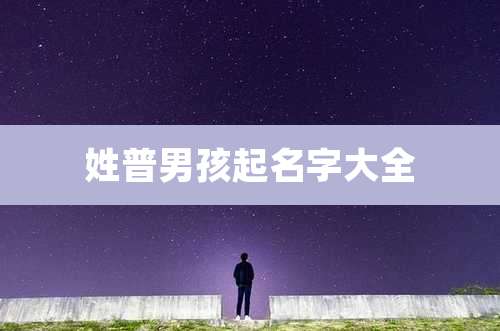 姓普男孩起名字大全