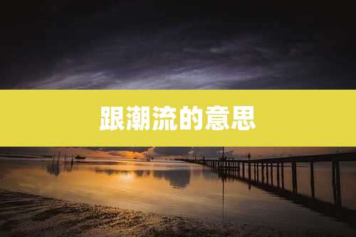 跟潮流的意思