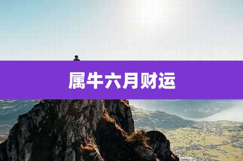 属牛六月财运