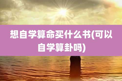 想自学算命买什么书(可以自学算卦吗)