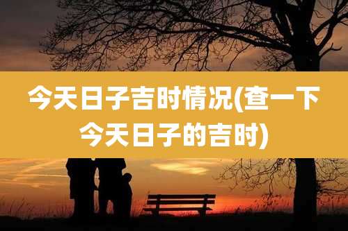 今天日子吉时情况(查一下今天日子的吉时)