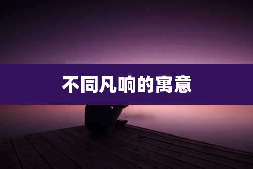 不同凡响的寓意
