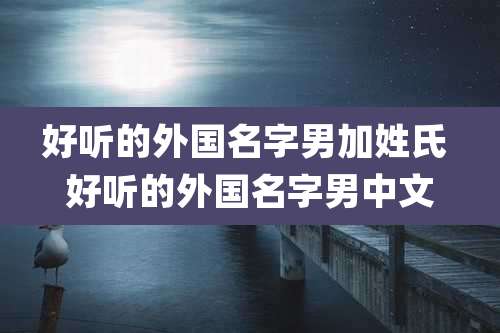 好听的外国名字男加姓氏 好听的外国名字男中文