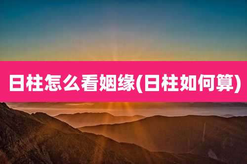 日柱怎么看姻缘(日柱如何算)