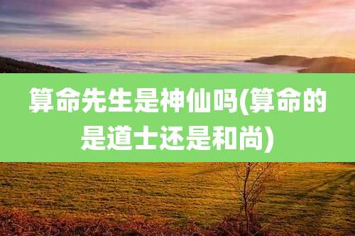 算命先生是神仙吗(算命的是道士还是和尚)