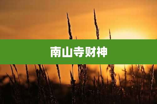 南山寺财神