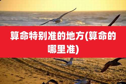 算命特别准的地方(算命的哪里准)