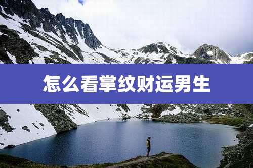 怎么看掌纹财运男生