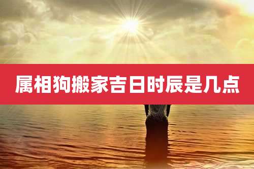 属相狗搬家吉日时辰是几点