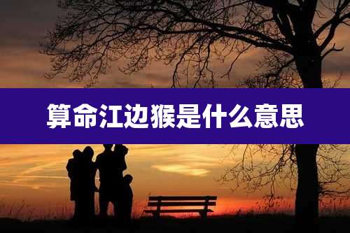 算命江边猴是什么意思