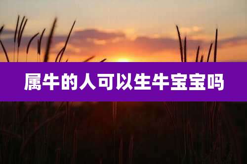 属牛的人可以生牛宝宝吗