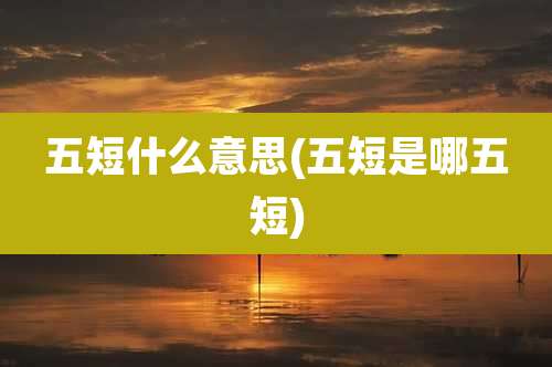 五短什么意思(五短是哪五短)