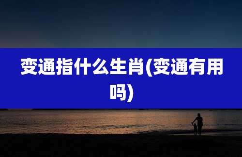 变通指什么生肖(变通有用吗)