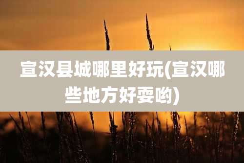 宣汉县城哪里好玩(宣汉哪些地方好耍哟)