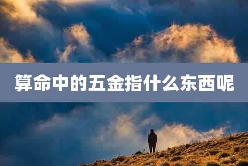 算命中的五金指什么东西呢