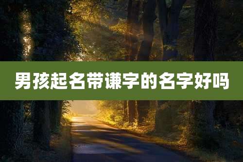 男孩起名带谦字的名字好吗