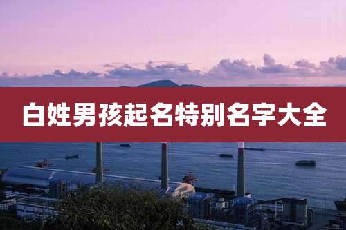 白姓男孩起名特别名字大全