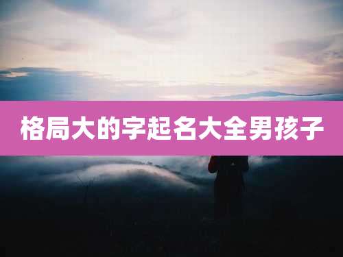 格局大的字起名大全男孩子