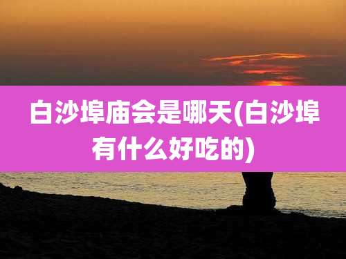 白沙埠庙会是哪天(白沙埠有什么好吃的)