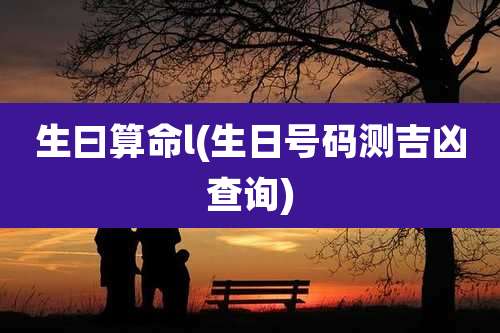 生曰算命l(生日号码测吉凶查询)