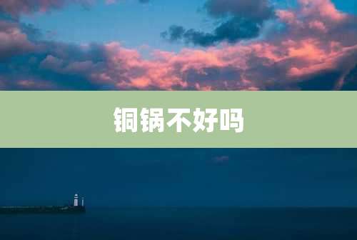 铜锅不好吗