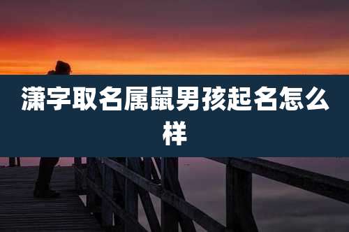 潇字取名属鼠男孩起名怎么样