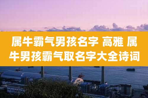 属牛霸气男孩名字 高雅 属牛男孩霸气取名字大全诗词