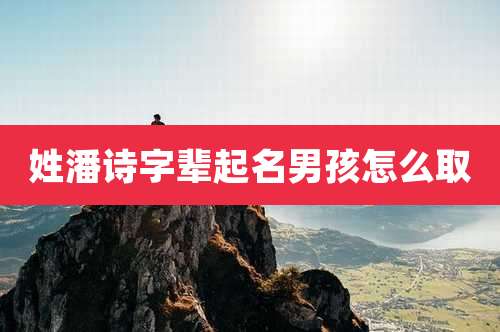 姓潘诗字辈起名男孩怎么取