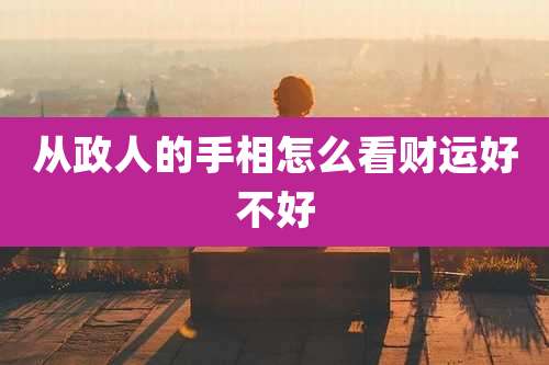 从政人的手相怎么看财运好不好