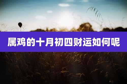 属鸡的十月初四财运如何呢
