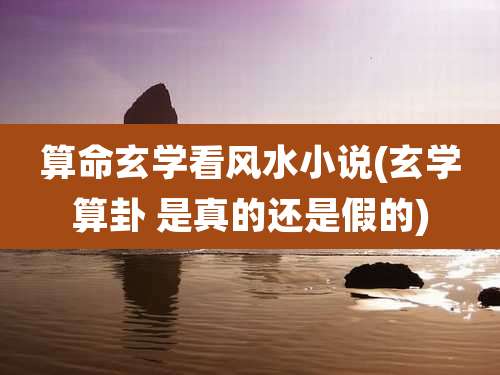 算命玄学看风水小说(玄学算卦 是真的还是假的)