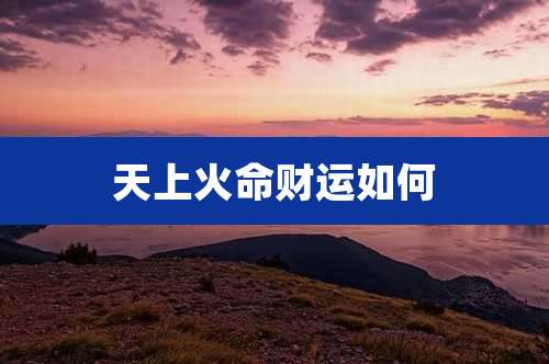 天上火命财运如何