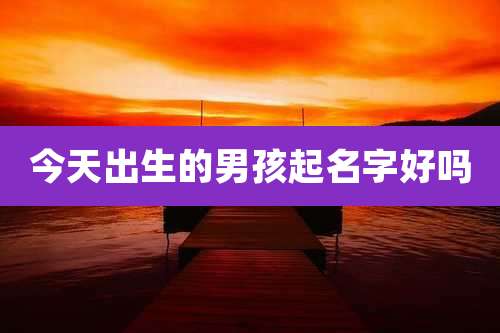 今天出生的男孩起名字好吗