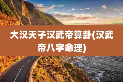 大汉天子汉武帝算卦(汉武帝八字命理)