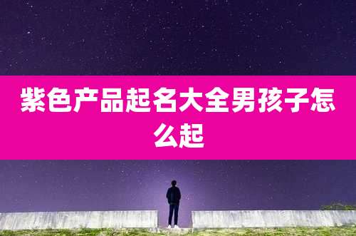 紫色产品起名大全男孩子怎么起