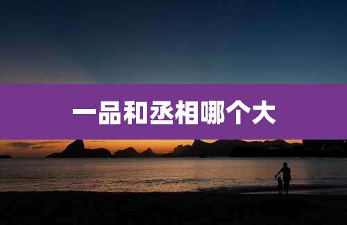 一品和丞相哪个大