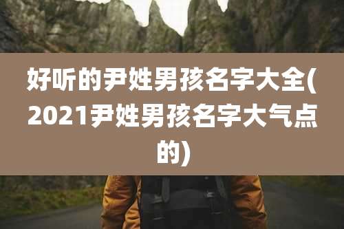 好听的尹姓男孩名字大全(2021尹姓男孩名字大气点的)