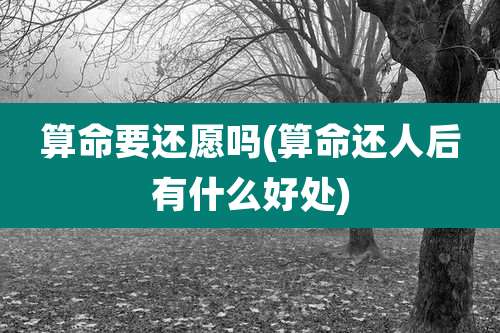 算命要还愿吗(算命还人后有什么好处)