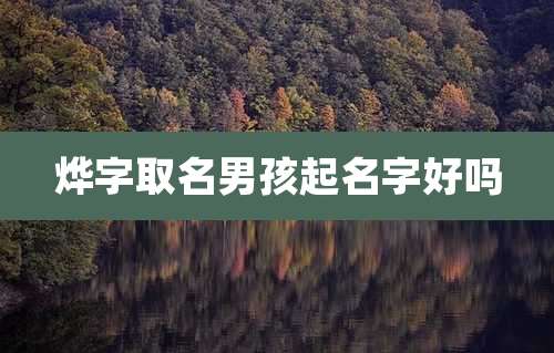 烨字取名男孩起名字好吗
