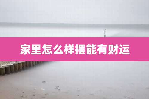 家里怎么样摆能有财运