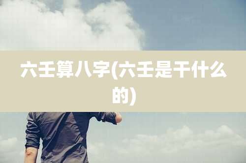 六壬算八字(六壬是干什么的)