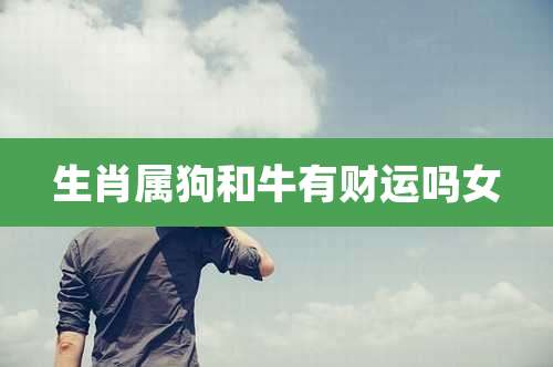 生肖属狗和牛有财运吗女