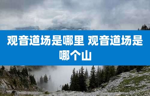 观音道场是哪里 观音道场是哪个山
