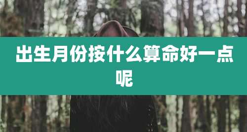 出生月份按什么算命好一点呢