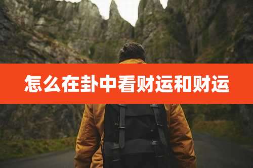 怎么在卦中看财运和财运