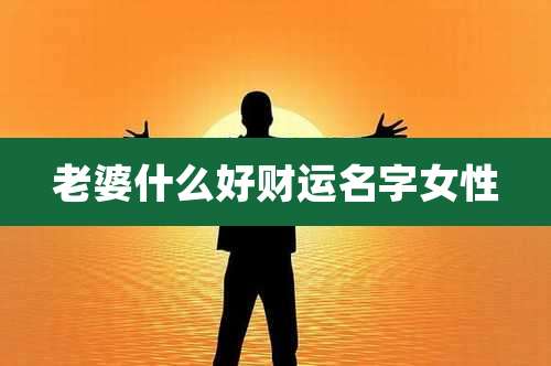 老婆什么好财运名字女性