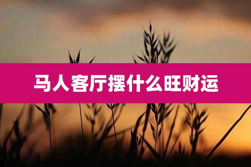 马人客厅摆什么旺财运