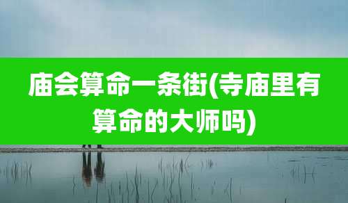 庙会算命一条街(寺庙里有算命的大师吗)