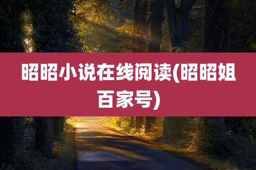 昭昭小说在线阅读(昭昭姐百家号)