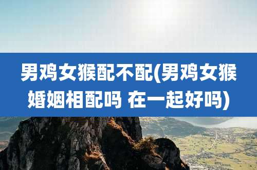 男鸡女猴配不配(男鸡女猴婚姻相配吗 在一起好吗)